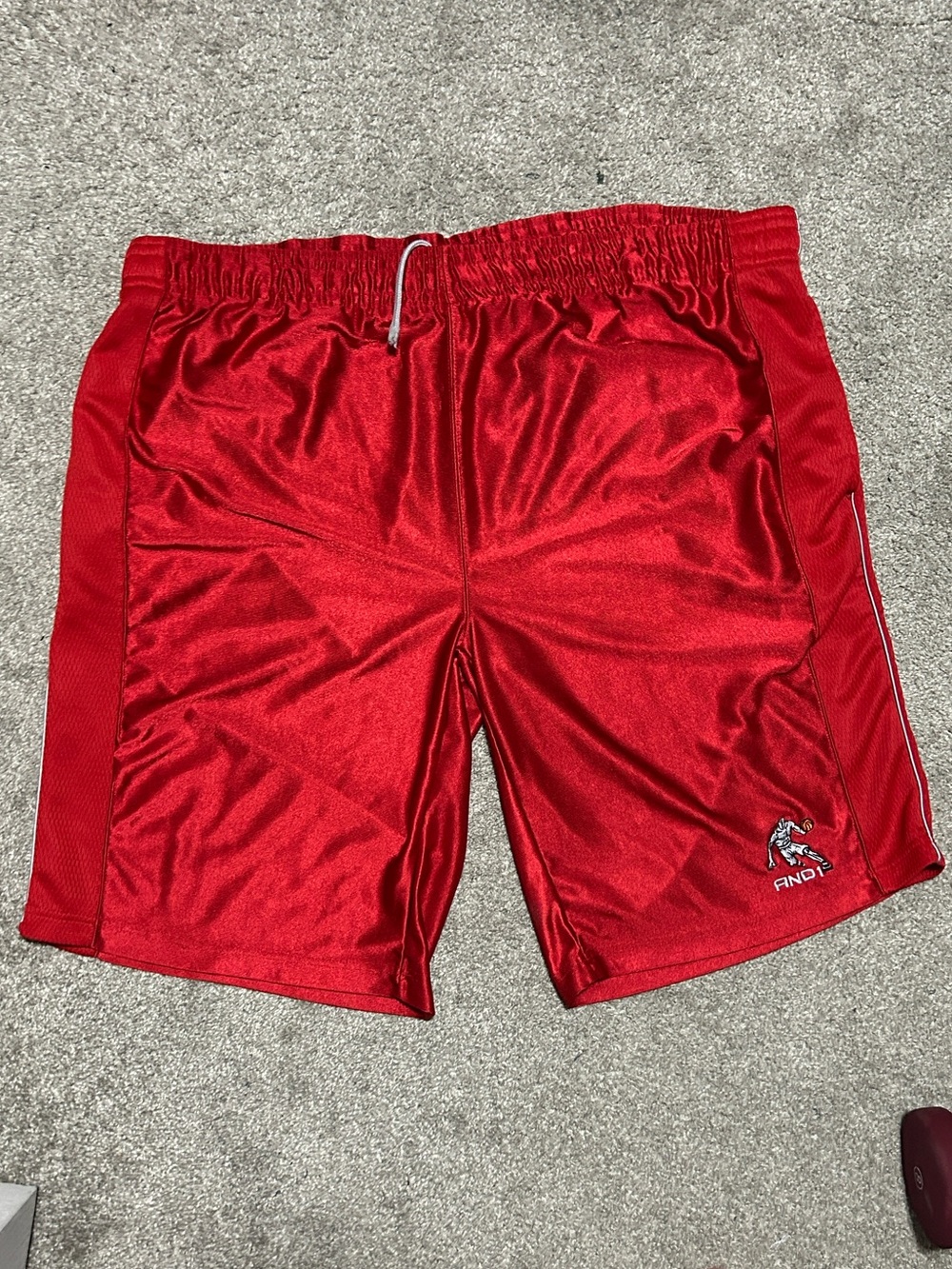 Vintage And1 Baggy Basketball Red Shorts
